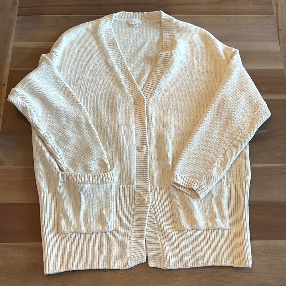 Women's Cream Cardigan Sweater